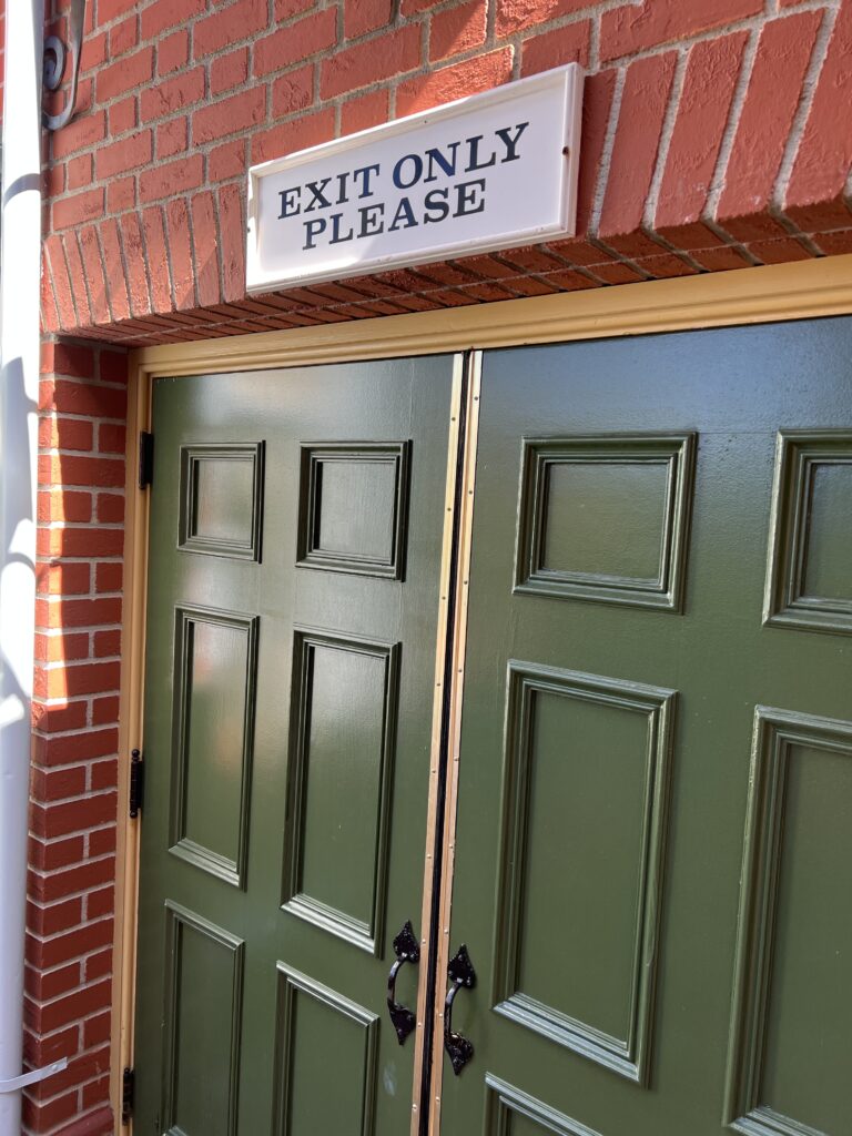 Exit door