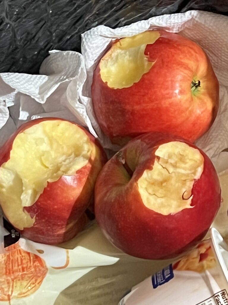 three bad apples in the trash