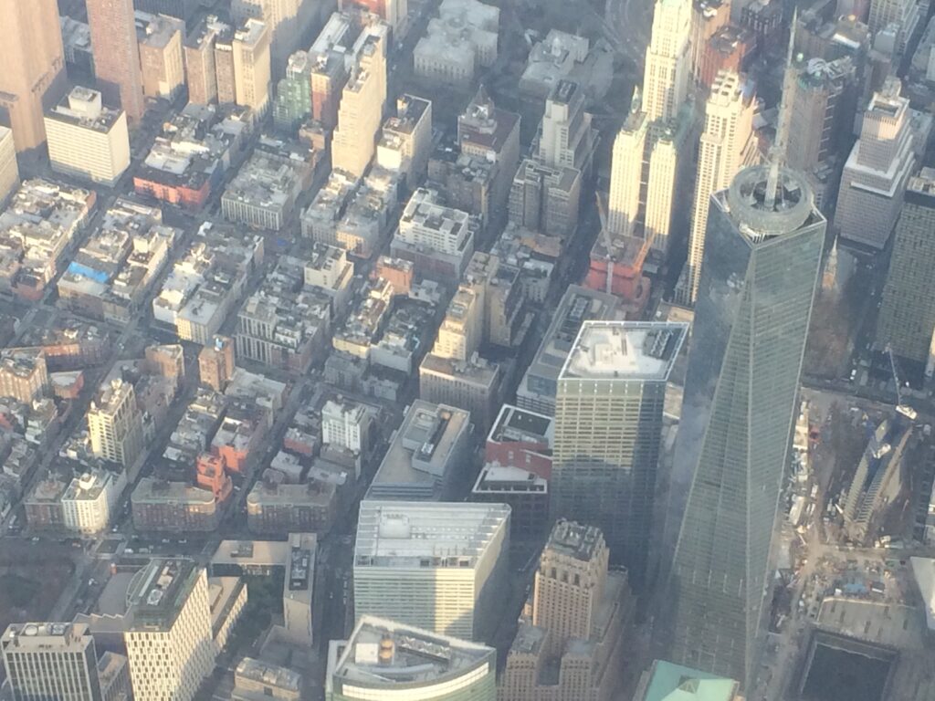 World Trade Center from airplane