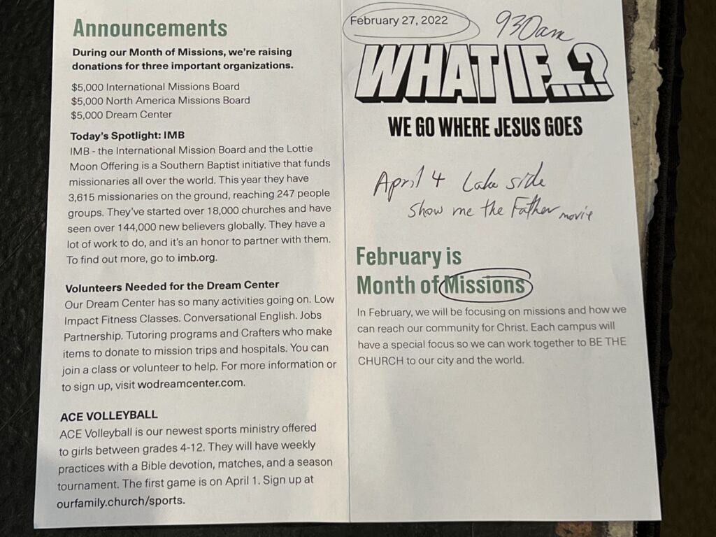 sermon note taking piece