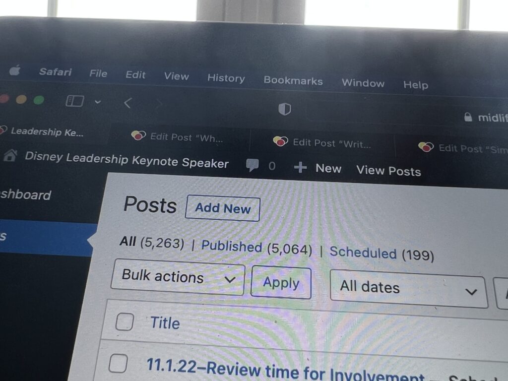 WordPress admin panel 