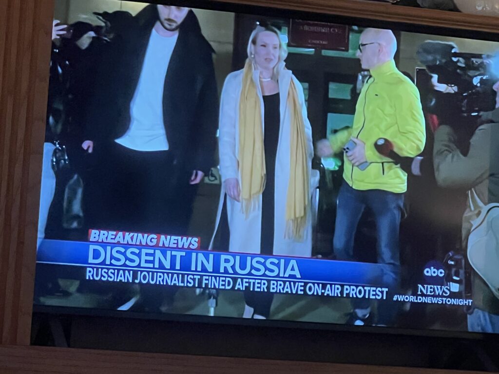 Russian News Protester
