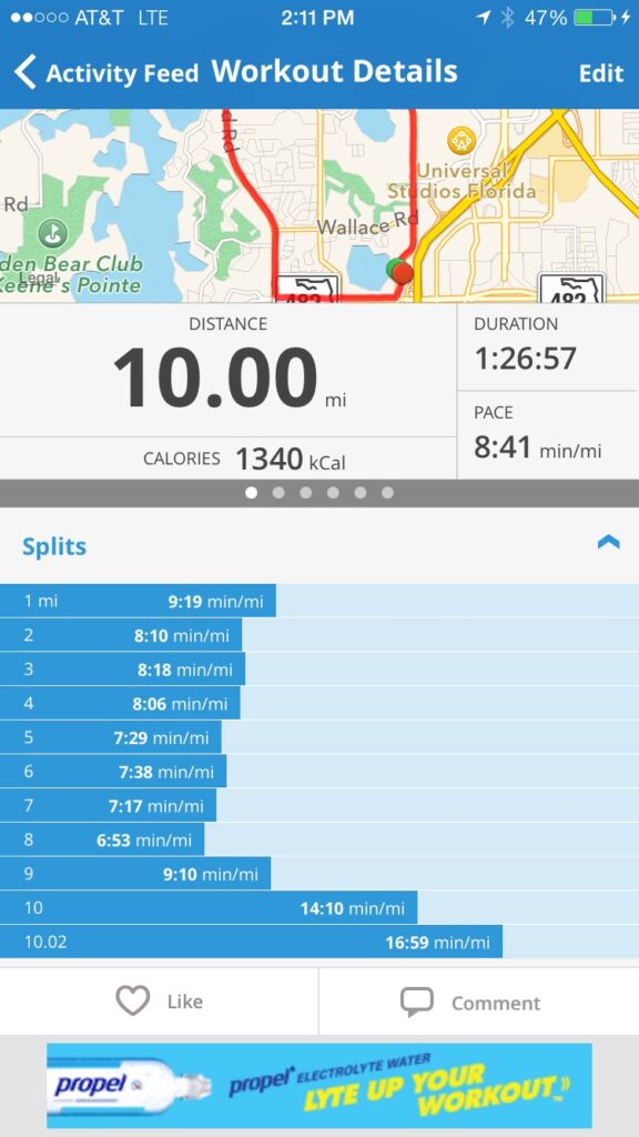 map my run screen shot