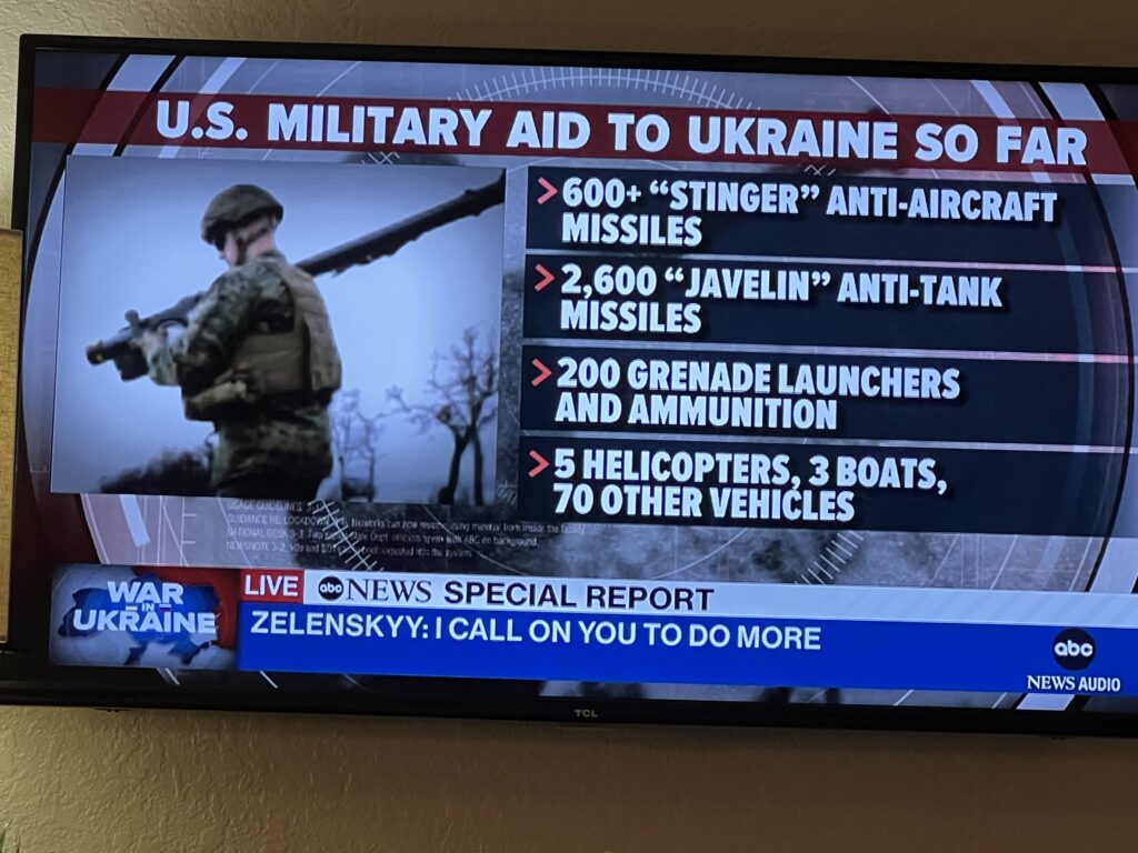 New cast screen of USA military help to Ukraine