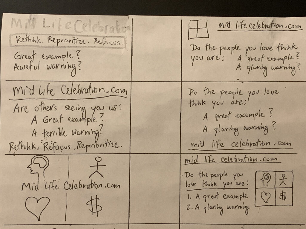 business ideas hand written notes