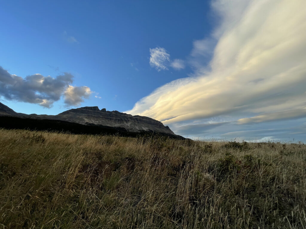 mountains and unique clouds