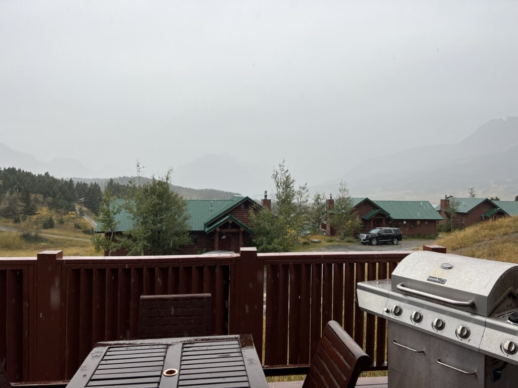 Rain clouds from the porch deck
