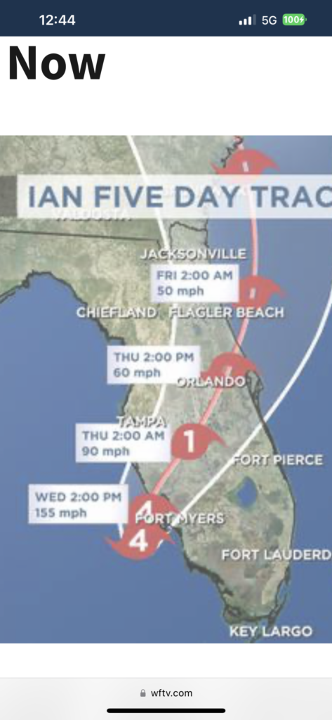 Hurricane track chart