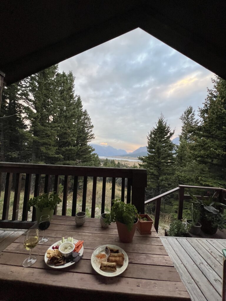 Mountain cabin porch 