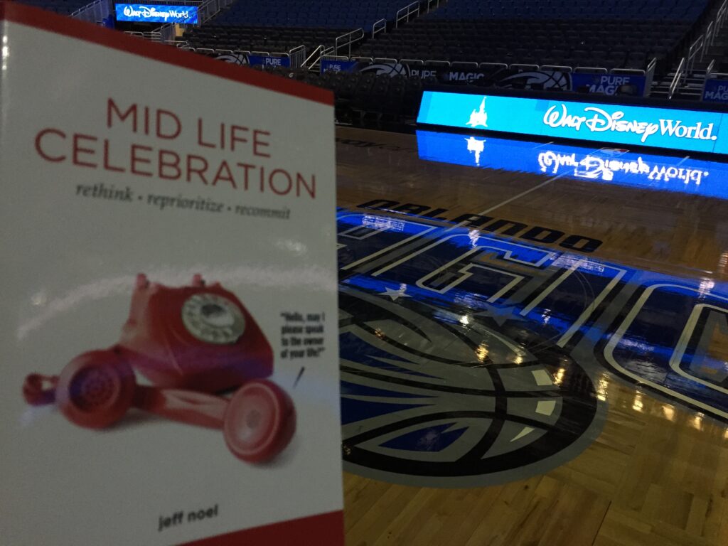 Mid Life Celebration, the book at Orlando Magic Arena